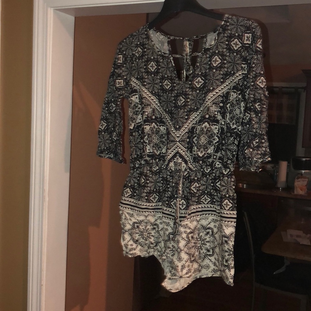 Black and white romper